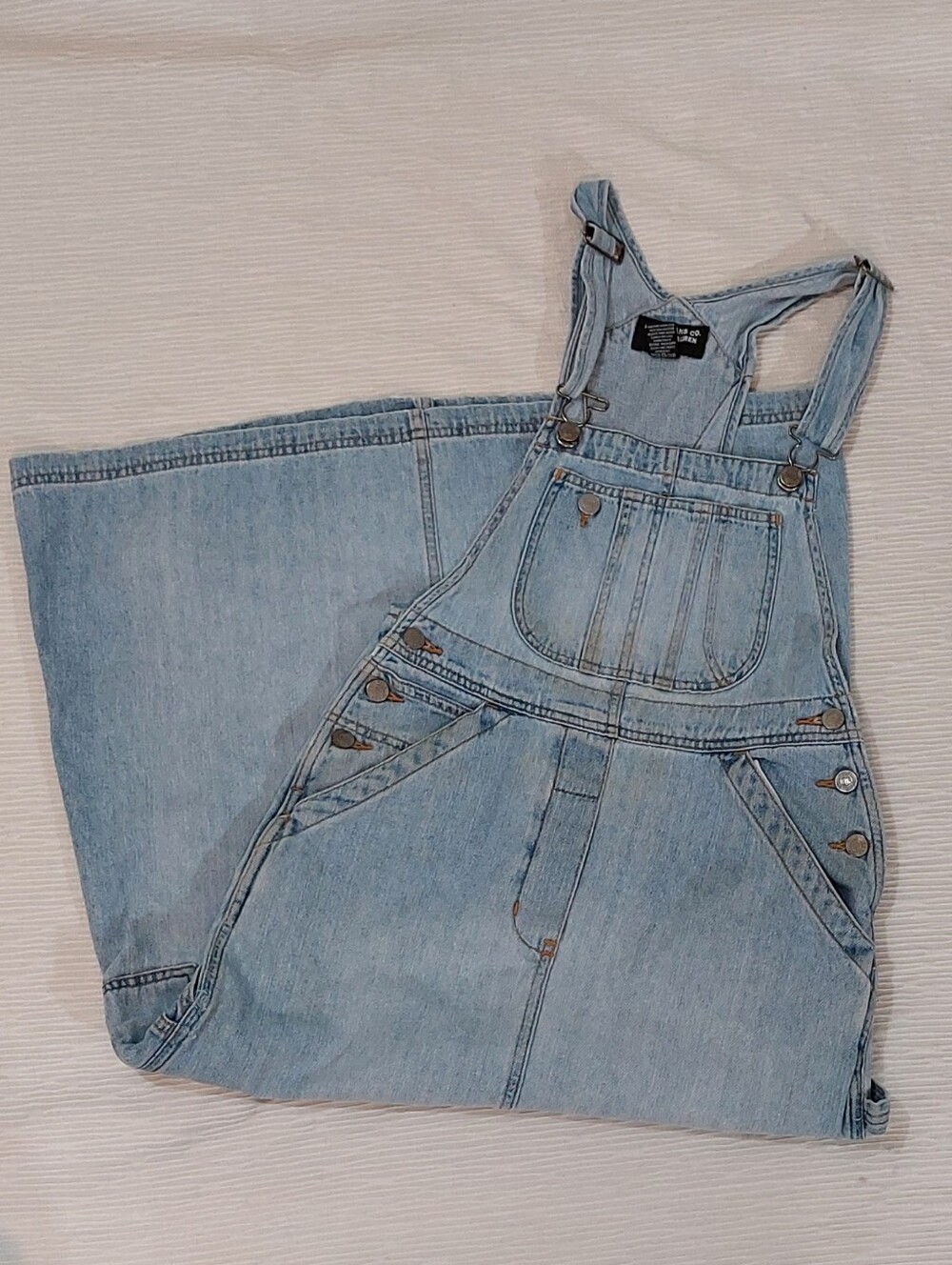 Vintage Polo by Ralph Lauren Light Blue Denim Overall Maxi Dress Sixe XS/S